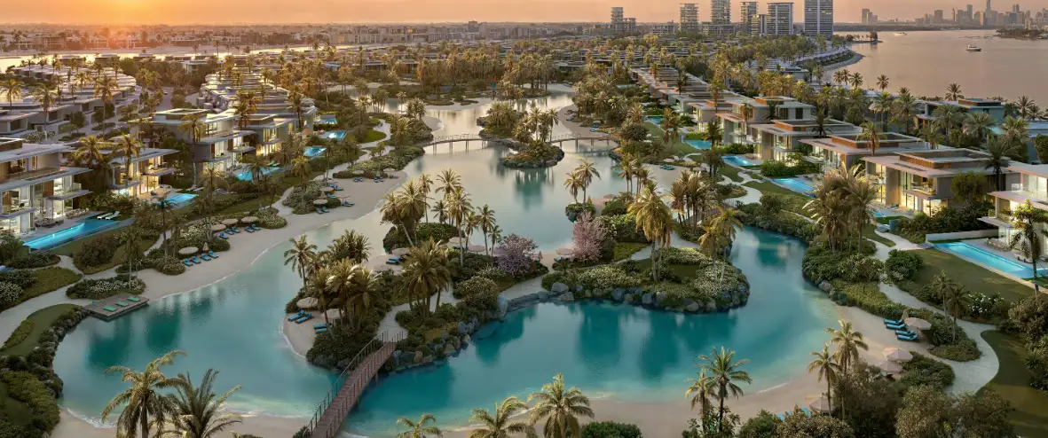 Bay Estate island at Dubai Islands with villas, lagoons and beaches