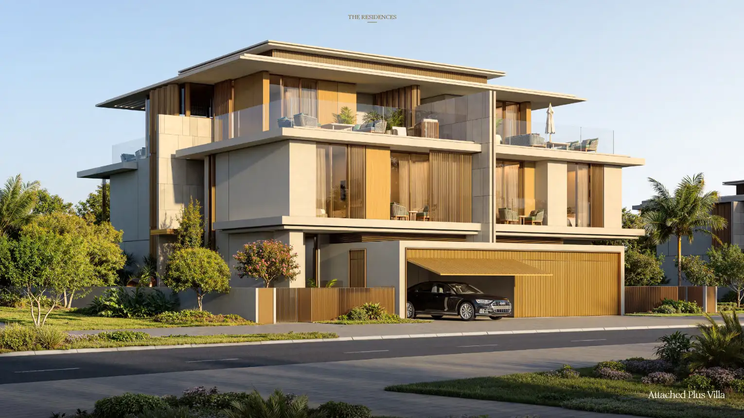 Attached Villa street view at Bay Estate