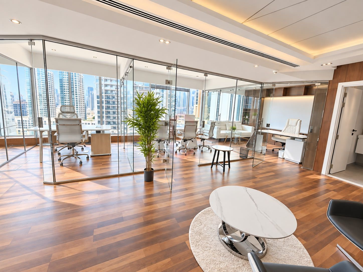 Furnished Office Space | Glass Partitioned | Ready — 4