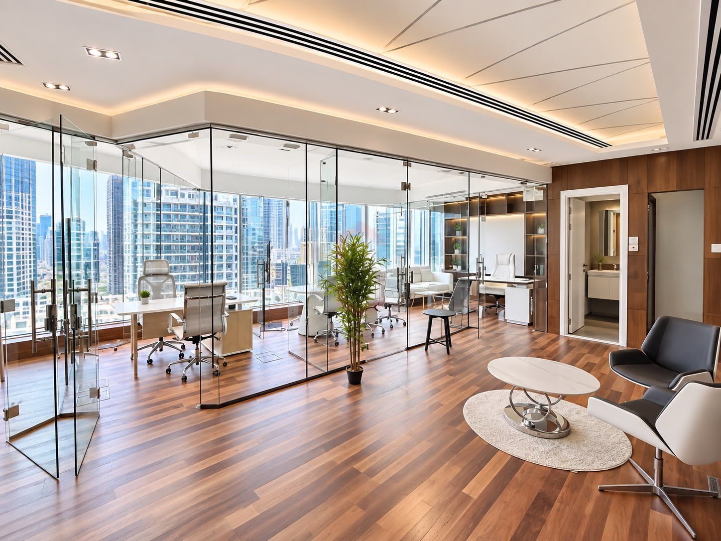 Furnished Office Space | Glass Partitioned | Ready