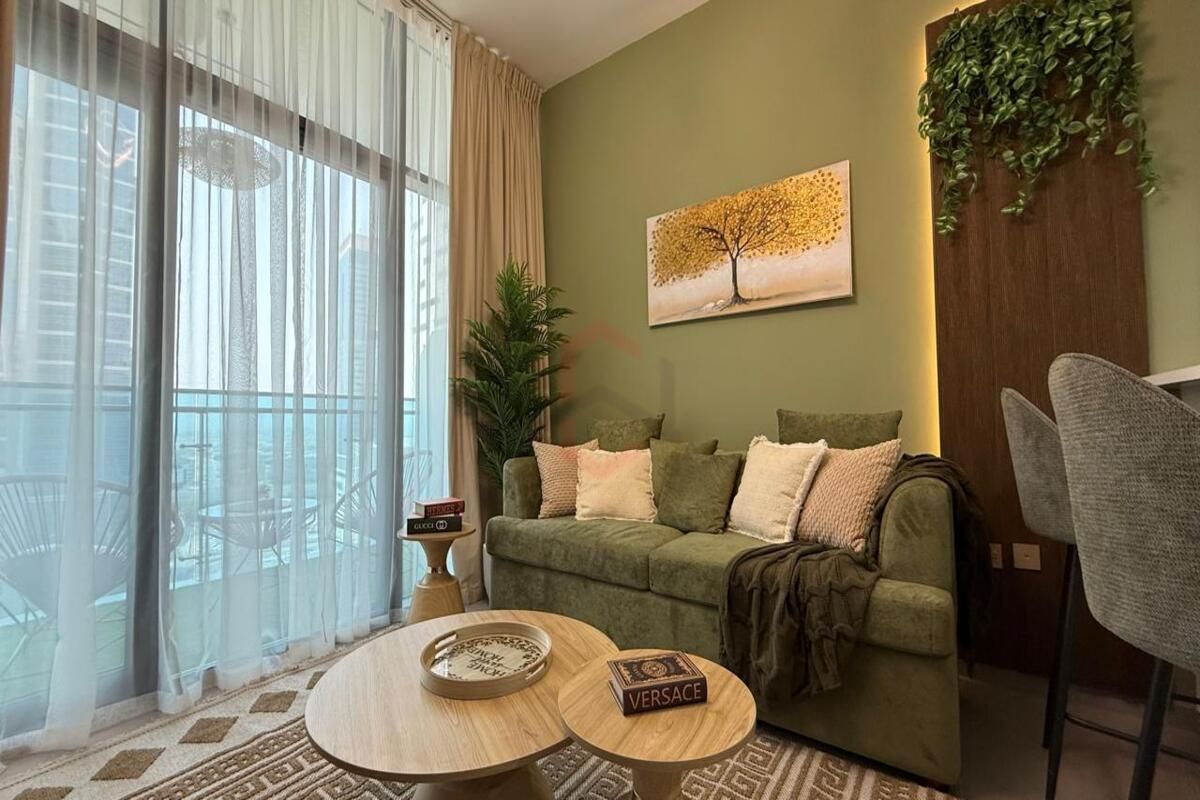 Sea View | Furnished 1BR | Near Metro | Ready — 4