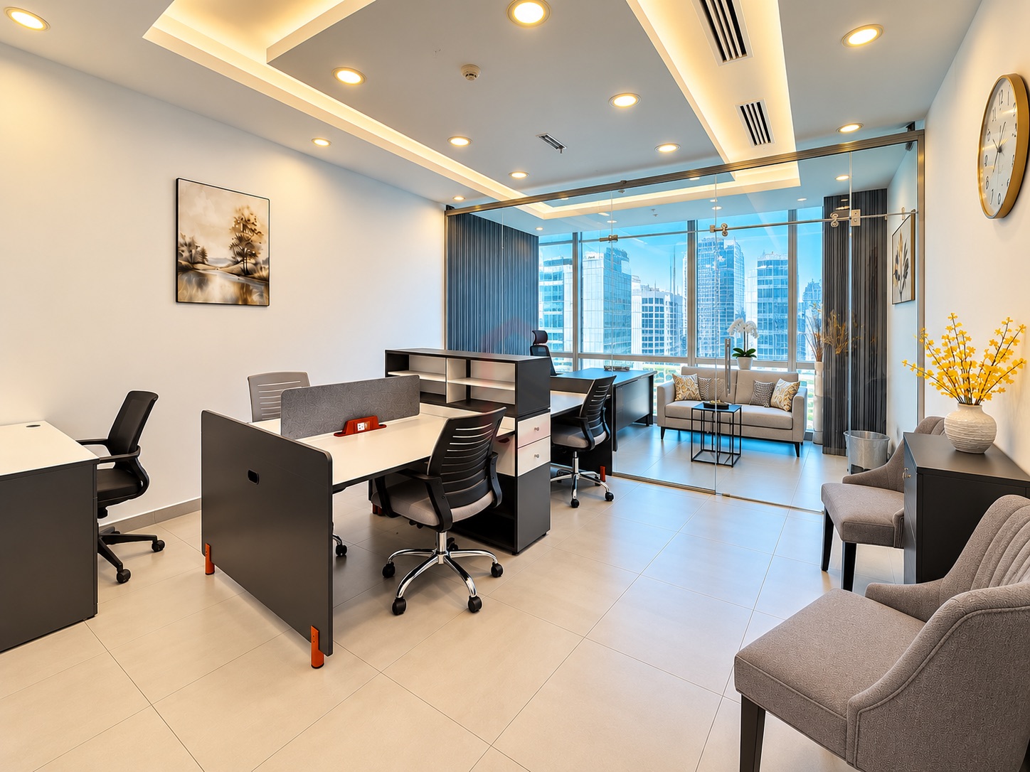 Fully furnished | Vacant | Fitted office |
