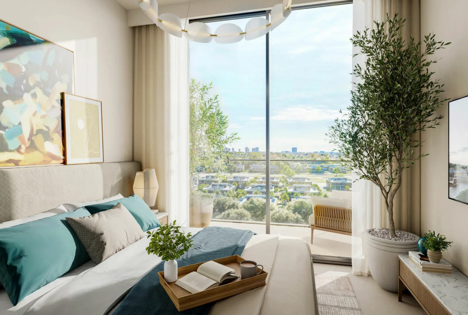Modern 1BR, High Floor, Burj and Golf Course View — 2